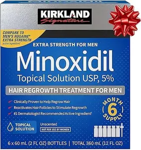 Kirkland Signature 5% Minoxidil Topical Hair Regrowth – 6 Month Supply
