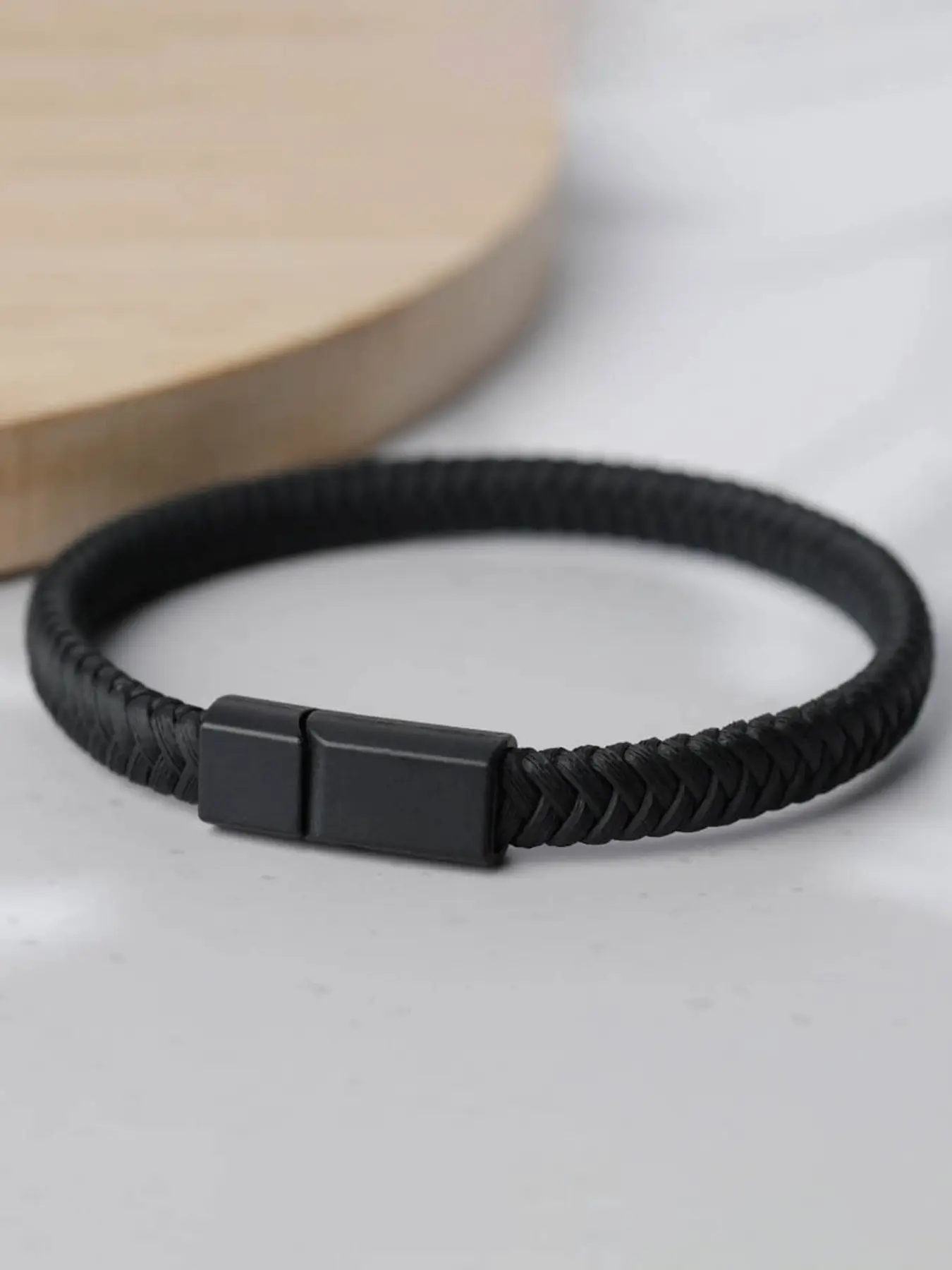 Men's Magnetic Leather Bracelet Jewelry, Adjustable Bracelet, Fashionable Bracelet, Stylish Accessory for Men, Durable and Trendy Design, Perfect Gift Idea, Adjustable Minimalist Bangle, Adjustable Fit Bangle