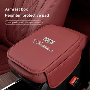 Car Armrest Mats Arm Rest Cushion Interior Accessories For Cadillac Escalade CTS ATS XTS CT4 CT5 XT5 XT4 XT6 CT6 Lyriq SRX ELR Celestiq EXT XLR