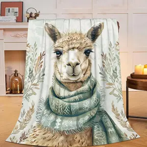 Llama Blanket, Alpaca Fleece Throw Blankets, Super Soft Warm Cozy Fuzzy Plush Llama Blanket Gifts for Girls Boys Kids Room Decor 40"X50"