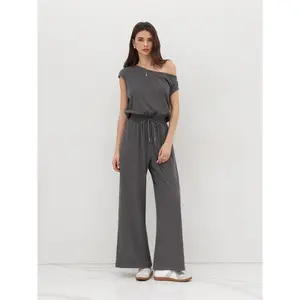 Cider Asymmetrical Neck Drawstring Jumpsuit SwimWeek