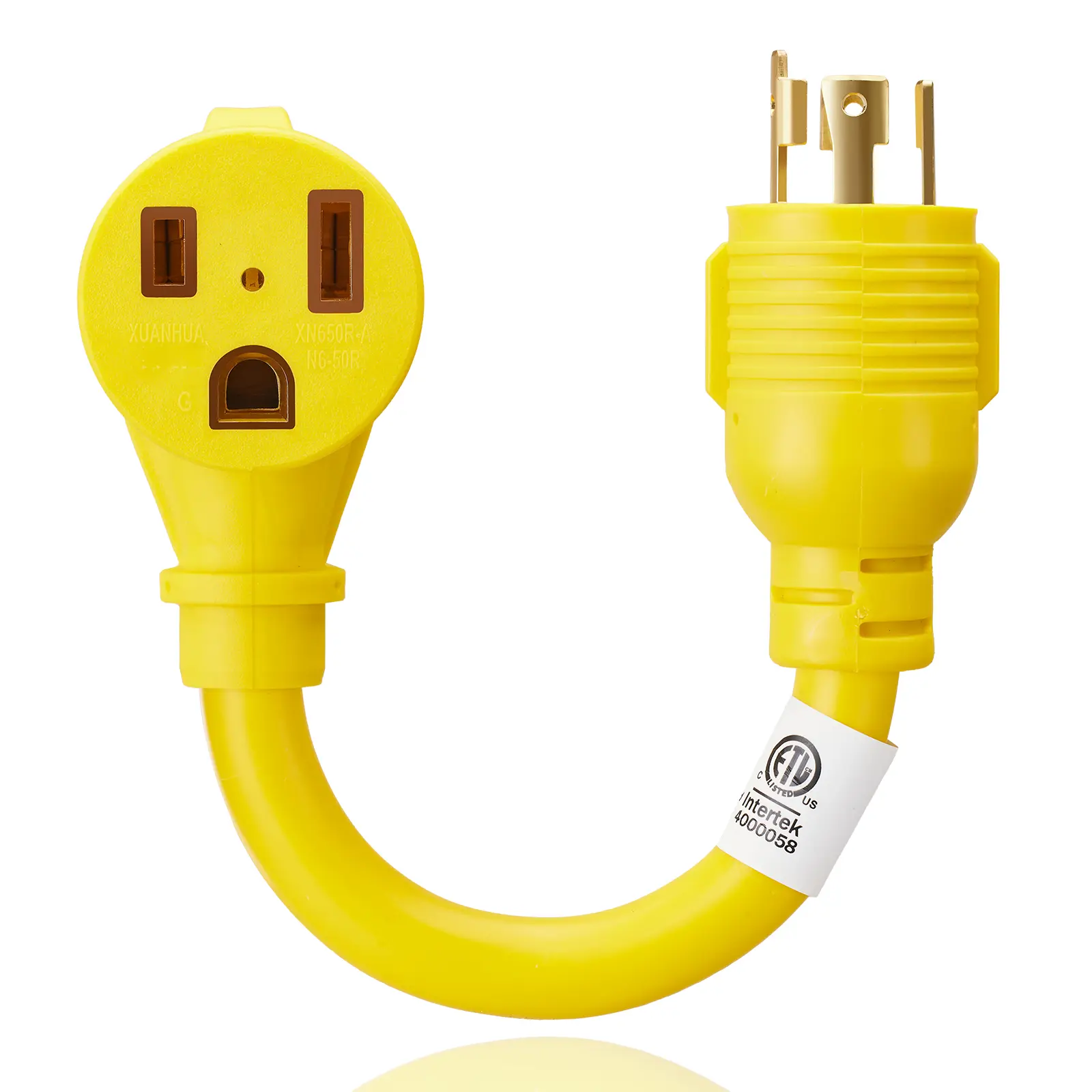Generator to Welder Adapter Cable, L14-30P 4-Prong Twist-Locking Male Plug to 6-50R 3-Prong Female Receptacle, 30A to 50A Adapter for Generators & Welding Use