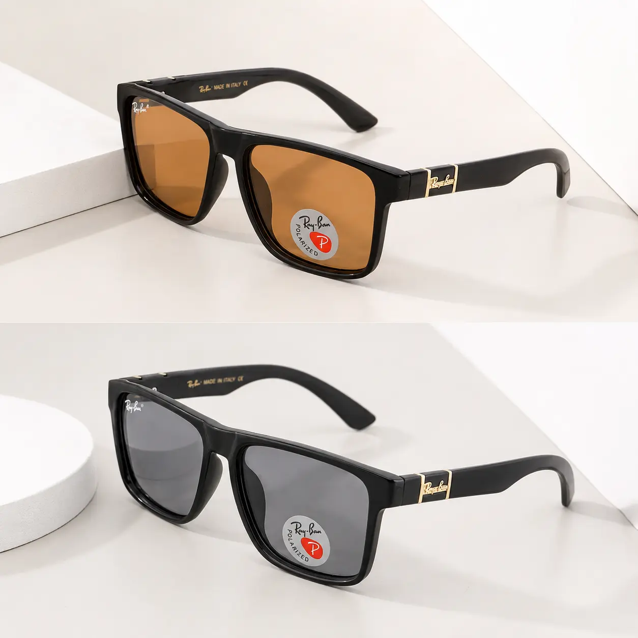 Classic Square Polarized Sunglasses for Men Women UV400 Outdoor Driving Fishing Eyewear