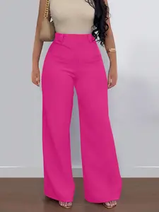 ASANDY High Waisted Wide Leg Pants for Women Casual Style Comfortable Fit with Pockets Tie Front Closure Machine Washable Everyday Wear Office