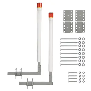 Heavy Duty Adjustable Boat Trailer Guide Poles – Rustproof Galvanized Steel, PVC Covers, Global Fit for Ski, Fishing & Sailboats, Easy Installation, 2PCS, Fundamental Accessory