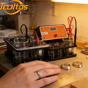 TOOLTOS Pen Electroplating Machine for Jewelry Gold Plating Silver Copper DIY Metal Repair Kit Lightweight Portable Easy Learn Practical Tool