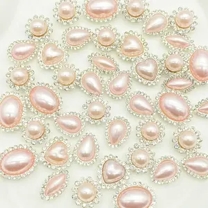 Rhinestone Embroidery Beads DIY Clothing Accessories, Pack of 50 Decorative Gems for Shoes Hats Bags Hair Clips