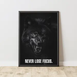 Wolf Poster, Wolf Wall Art, Wolf Print, Motivational Poster, Motivational Print, Motivation Wall Art, Inspirational Print, Office Decor