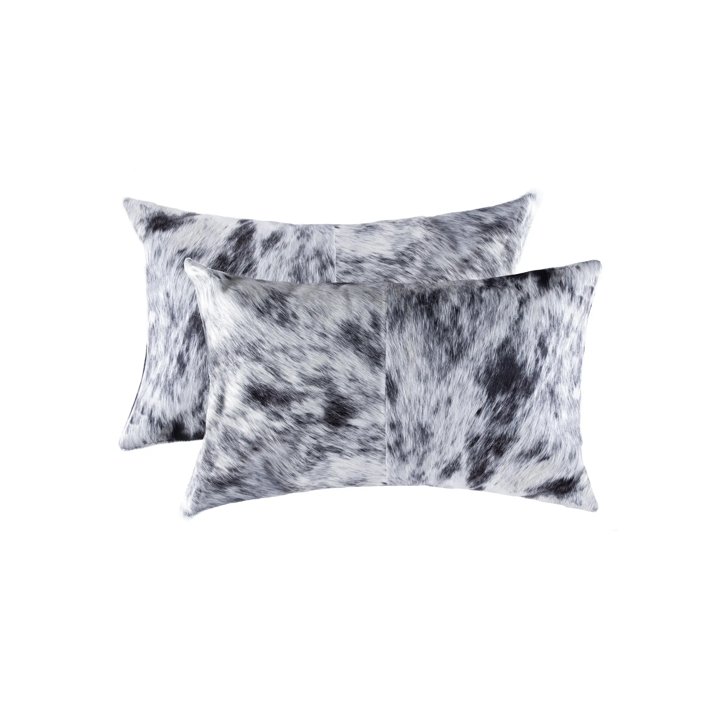Natural Torino Kobe Salt & Pepper Cowhide Pillow | 2-Pack | 12"x20"