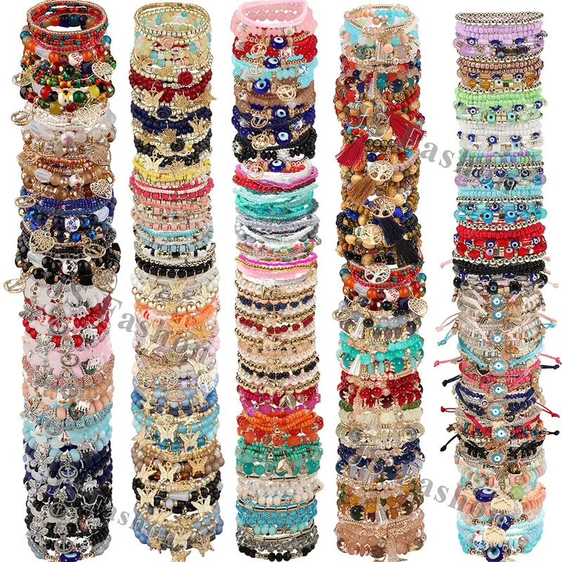 Amazon.com: Lucky Brand Multi Color Lucky Charm Bracelet Set  Multi-Color Women’s Charm Bracelet Collection - Assorted Colors main image 1