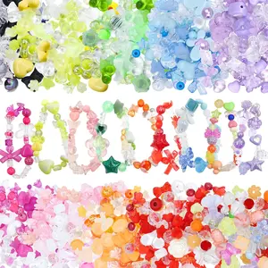 300-360PCS  Beads, Cute Assorted Kawaii Aesthetic Beads for  Making, DIY Bracelet Necklace, Phone Lanyard (10 Candy Colors)