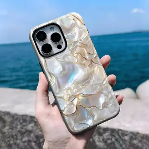 Pearl Design Case  Stylish Abalone Print Phone Case Compatible With iPhone