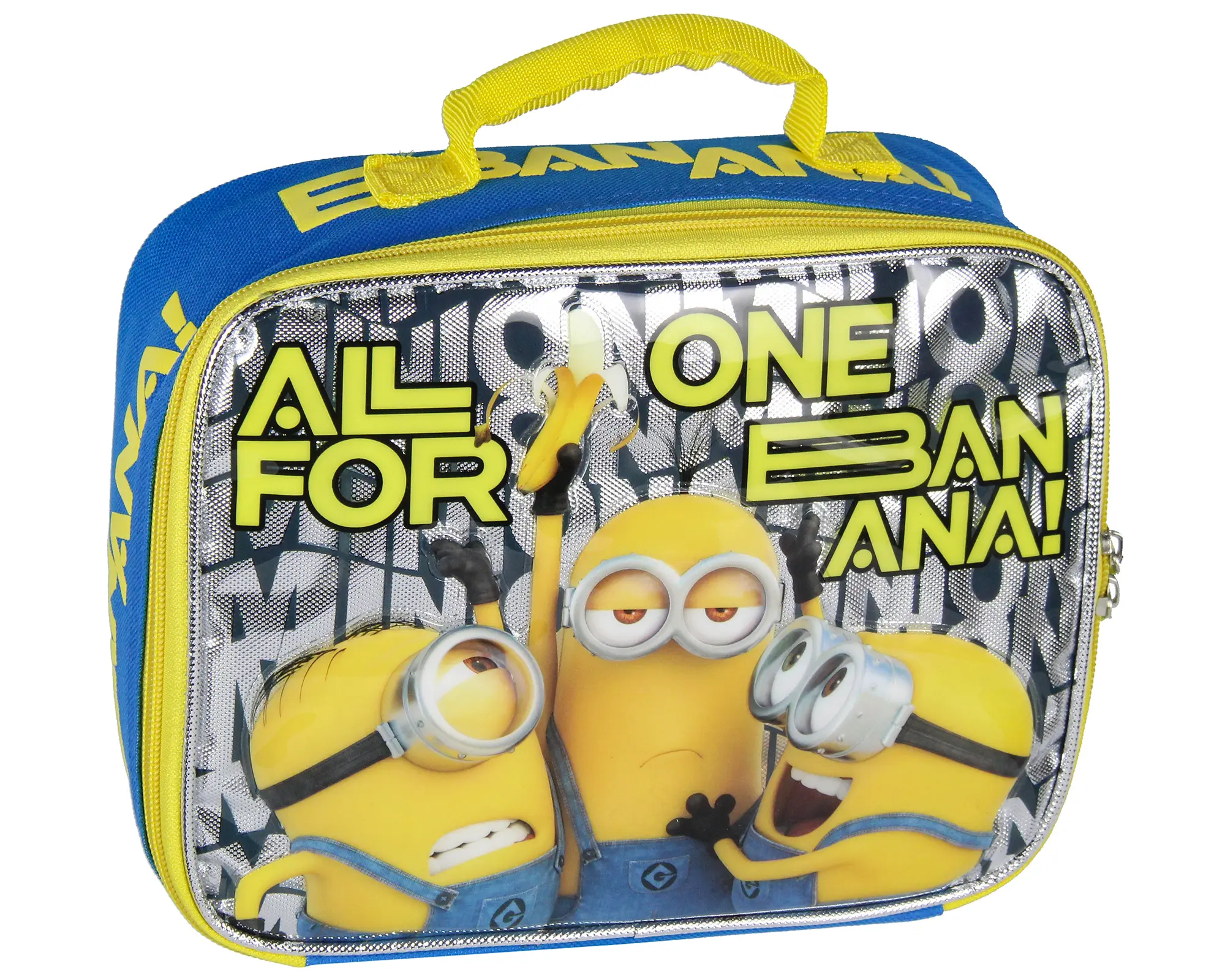 Despicable Me Minions Lunch Box One Banana Insulated Kids Lunch Bag Tote For Hot And Cold Food, Drinks, And Snacks 10"