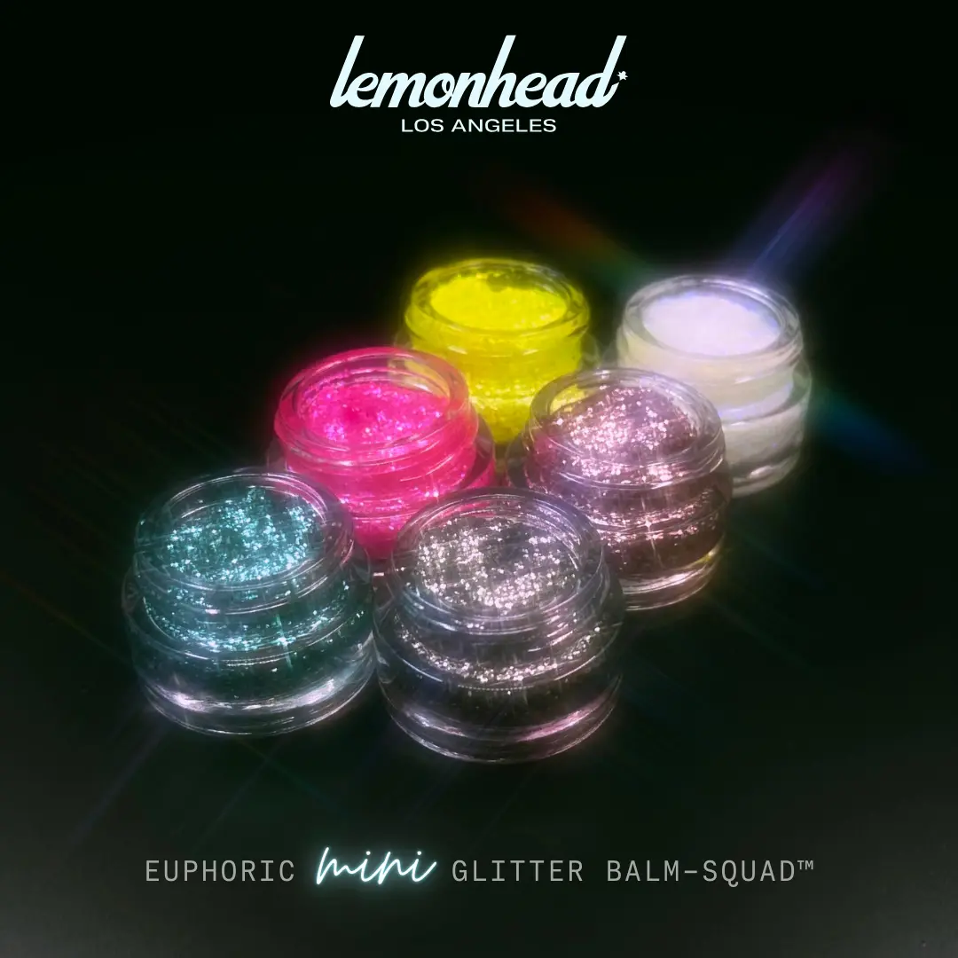 Lemonhead LA SPACEPASTE Euphoric Vibes | 6-Piece Mini Glitter Gel Collection as Seen on Euphoria | Glitter Shades Worn by Rue, Jules, Cassie, Maddy & Nate