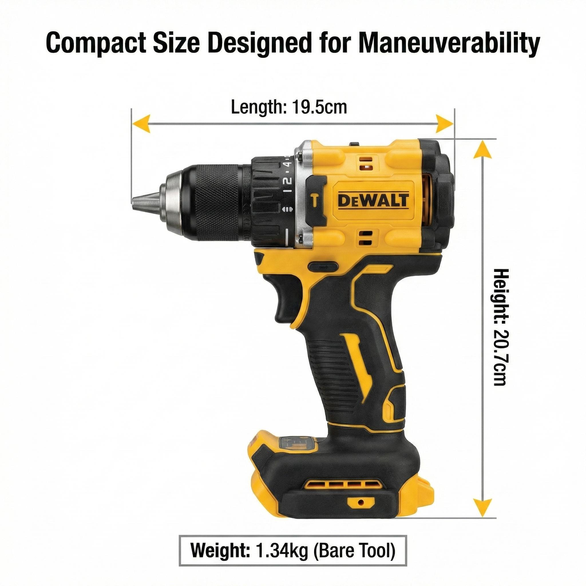 DEWALT DCF805 Power Drill Brushless 20V LED 90Nm