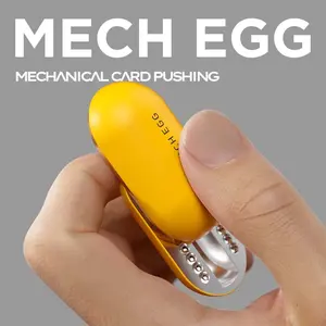 Mechanical Egg Touch Sliding Block, Metal Track Push Card Edc Fidget Slider Toy, Stress Relief Tool with Spring and Beads, Adult Gift, Mechanical Card Pushing, Stress Relief Gadgets