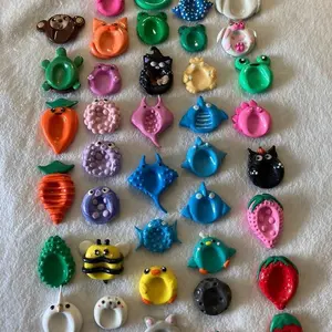 Worry Stone Pick Yours! Cute Uv Resin Decoration Relaxation Stress Relief Handcrafted Fidgeting Fun