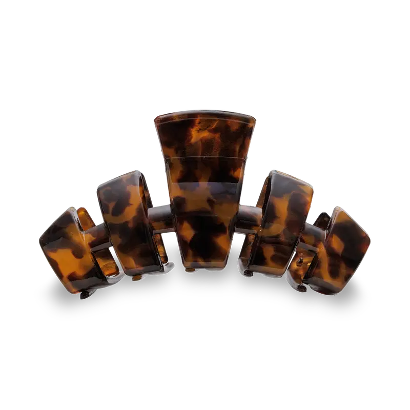 TELETIES - Tortoise - Large - Classic Hair Claw Clip - Strong Grip