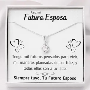 Regalo para Novia, Enamorada, Comprometida o Futura Esposa. Regalo para Proposicion de, Gifts For Wife Romantic, Soulmate Birthday Gift Ideas Necklace, Necklace For Girlfriend From Boyfriend