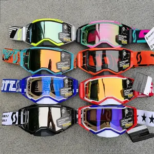 Adjustable Motorcycle/ski goggles in multiple colors,windproof and dust-proof sports glasses for men & women, motorcyclist Motocross Gear,Harley goggles