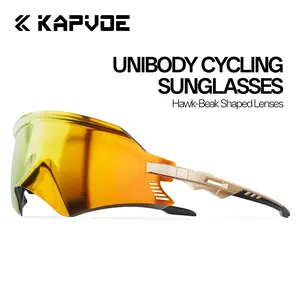Kapvoe Unisex Cycling Glasses, Windproof MTB Sunglasses, Triathlon Suitable Sports Eyewear for Men and Women (Mountain Bike, Motorcycle Use) summerwins