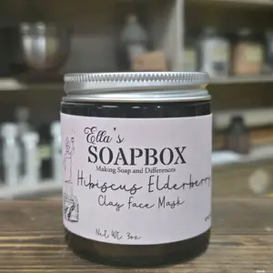 Hibiscus Elderberry Clay Face Mask Powder Concentrate body skin
