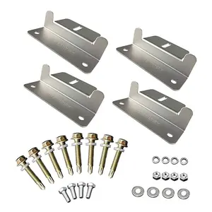 4 Sets Durable Aluminum Solar Panel Mounting Z Brackets - Lightweight, Corrosion-Free for RV, Off-Grid Roof - Easy DIY Installation (Home Supplies Hooks & Shelves)