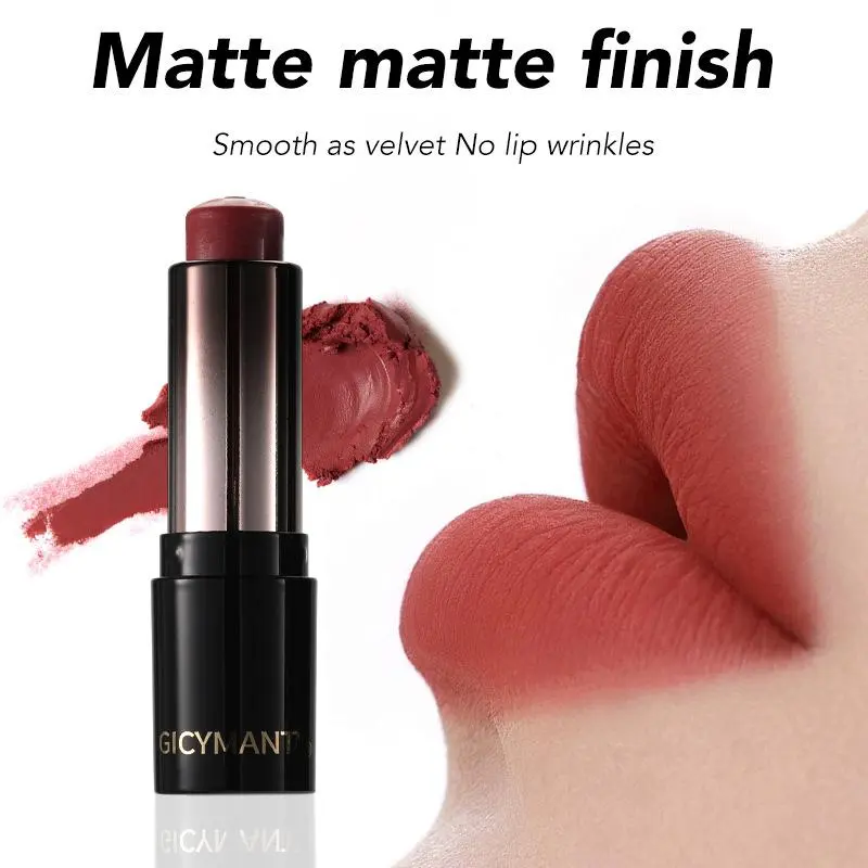 Matte lipstick, low-saturation lip color, non-fading, non-stick cup, matte finish Gloss Lipgloss