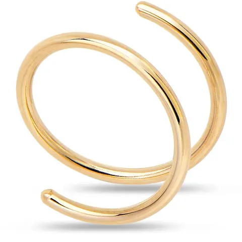 Body Candy Handmade Double Nose Hoop Body Jewelry, 14k Yellow Gold Filled Spiral Faux Hoop, 18G 9mm Right Single-Pierce Fit, Comfortable & Stylish Dainty Stainless Steel Accessory, Easy to Insert & Remove (Select Size)