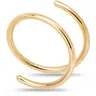Body Candy Handmade Double Nose Hoop Body Jewelry, 14k Yellow Gold Filled Spiral Faux Hoop, 18G 9mm Right Single-Pierce Fit, Comfortable & Stylish Dainty Stainless Steel Accessory, Easy to Insert & Remove (Select Size)