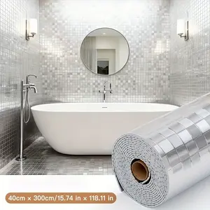 3D Mosaic Reflective Mirror Wall Stickers, DIY Decorative Mirror Tiles, Easy to Install, Home Decoration for Bedroom, Living Room, Bathroom