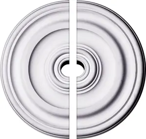CM12KP2-01500 11 7/8"OD x 1 4"P Kepler Traditional Ceiling Medallion, Fits Canopies up to 1-1/2", 2 Piece