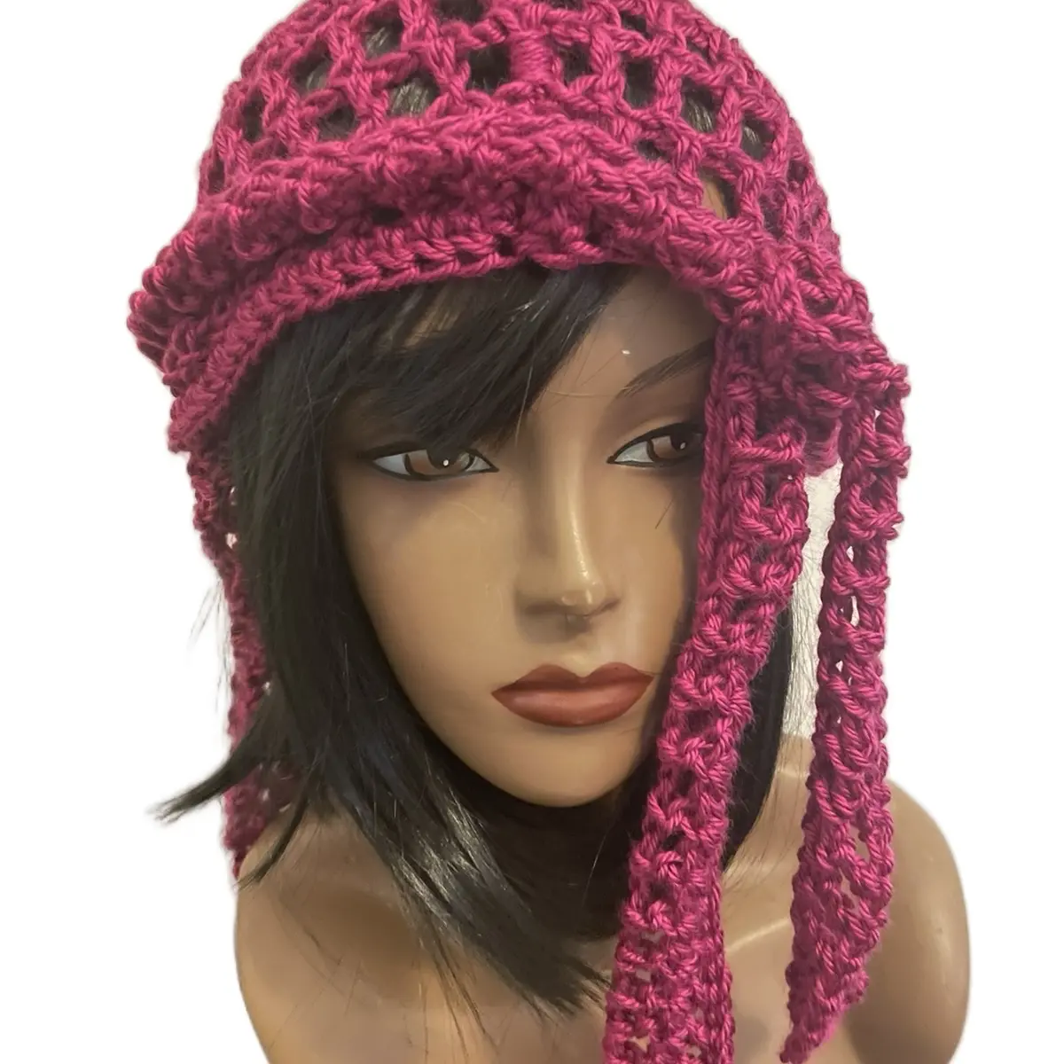 Crochet Durag/Headwrap in Black by NKT Brand