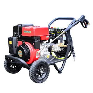 TOOLCY 4000PSI/4.0GPM Commercial Pressure Washer with 1/2 Gear Reduction Engine, Pro-Grade Triplex Pump & 5 Quick-Connect Nozzles, 50ft Rubber Hose for Industrial Cleaning