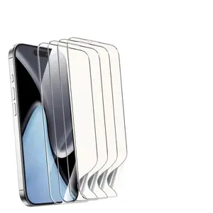 4 Pieces HD Hydrogel Soft Film Sticker Suitable for iPhone 17 17Pro Pro Max 17Air 17Plus iPhone 16 16Pro Pro Max 16Plus 16E . Full Coverage Tight Fit No Edges, Smooth Touch, Flexible Material for Full Screen Protection.