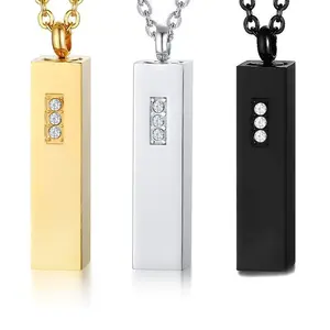 Openable Glass Vial Necklace Women Pendant Memorial Ash Bottle Cremation Pet Urn Jewelry Stainless Steel Pendant Necklaces