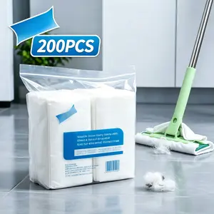 [200 PACK] Dry Mop Refills - Disposable Static Dusting Cloths for Floor Cleaning, 7.8in*11.8in,Compatible with Swiffer Sweeper. Professional Pet Hair & Dust Trap Pads, Multi-Surface Sweeping Refills 2026