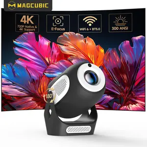 300ANSI HY300X Projector 4K Decode  Electric Focus 1280*720P Allwinner H713 BT5.0 Built-in Speaker Home Cinema Outdoor portable Panda Color Projetor