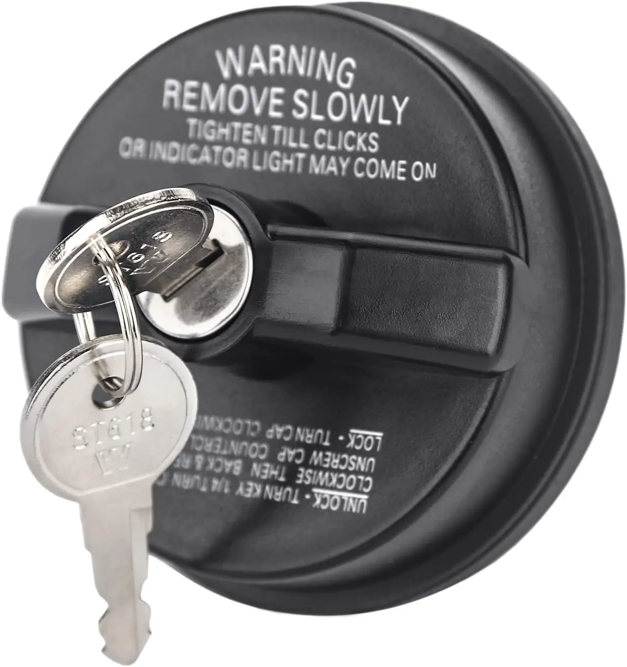 Gas Cap Lock, Locking Gas Cap with Key for Toyota 4Runner Tacoma Honda CRV Tundra Acura Infiniti Nissan Buick Cadillac GMC Chevy, Fuel Tank Caps Automotive Replacement 77300-47020 10504