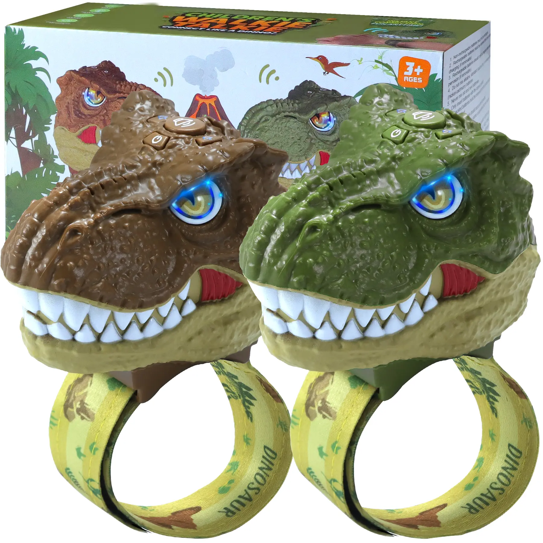 Vvinca Walkie Talkies for Kids - 2 Pack Toys for Boys Girls Age 3-12 T-Rex Adjustable Strap Long Range Clear Sound Walkie Talkie, Collectibple/Adventure Toys Outdoor Camping Birthday Gifts for Toddlers Holiday Haul#tiktokmademebuyit