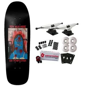 Toy Machine Skateboard Complete Templeton Graffiti Black 9.5" x 32"