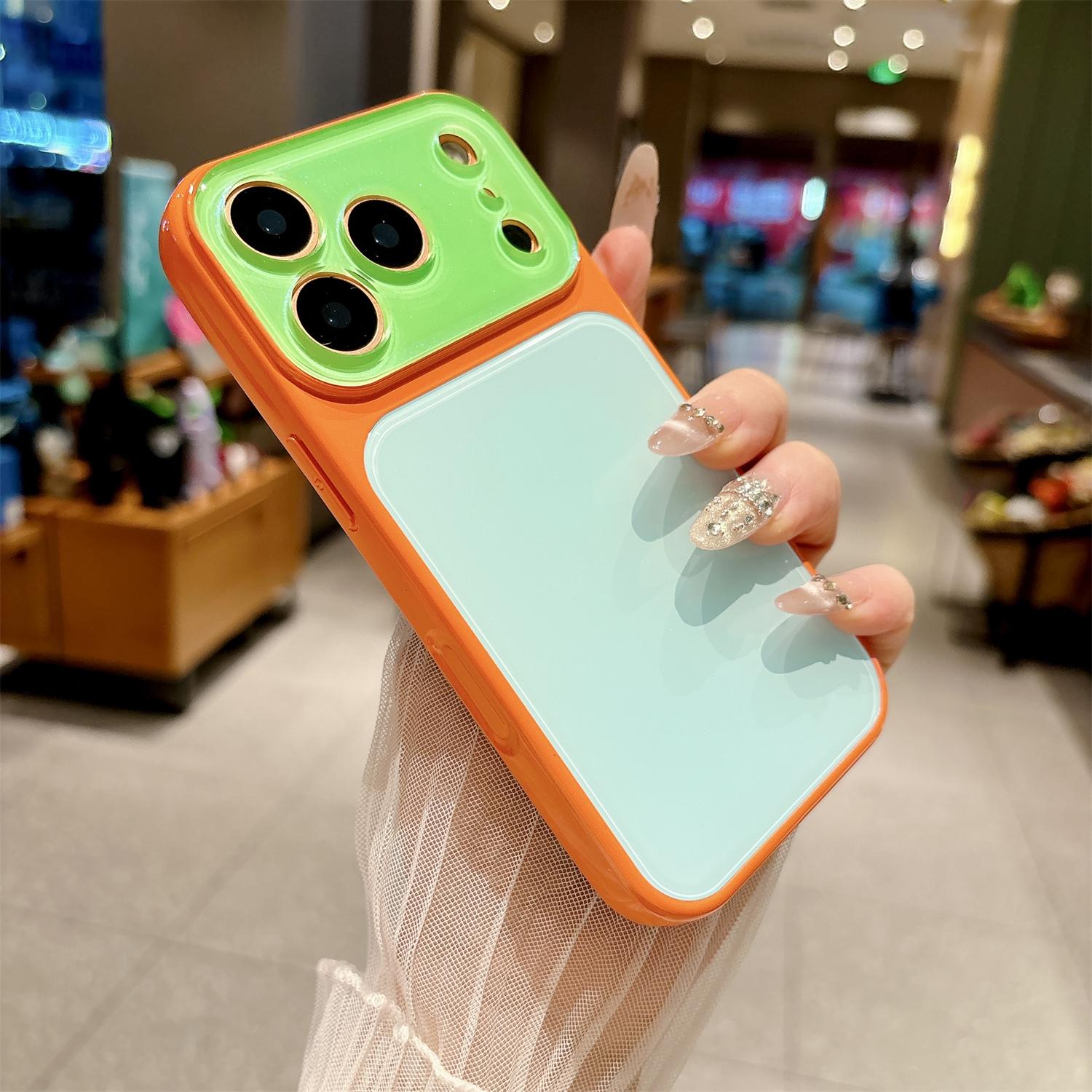 Two-Tone Contrast Phone Case for iPhone 17 16 15 14 13 Pro Max Full Lens Protection Shock Resistant Cover #summeressentials #summervibedopamine #DealsForYouDays