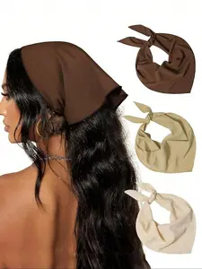Boho Style Solid Color Triangle Headbands, Set of 3, Perfect for Sun Protection, Photography, and Everyday Use, Chic Headbands, Headbands Women