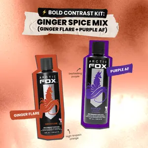 Arctic Fox Bundle - BOLD CONTRAST KIT: Ginger Flare + Purple AF