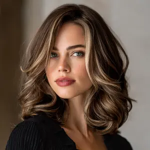 SMILCO/12Inch Highlight  Hybrid Lace Front  Short Curly Synthetic Wig/SM1680/SM1680-2/SM1680-3/SM1680-4/SM1680-6/SM1680-7