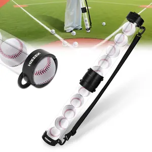 Hikeen Durable Baseball Picker Upper Holds 5/10 Baseballs,Quick Pickup & Storage Baseball Picker Tube with Shoulder Strap for Baseball Accessories -Balls Not Included