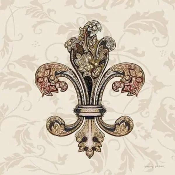 Gango Editions PDXGOR532SMALL Fleur De Lis Motif I Poster Print by Gregory Gorham, 12 x 12 - Small