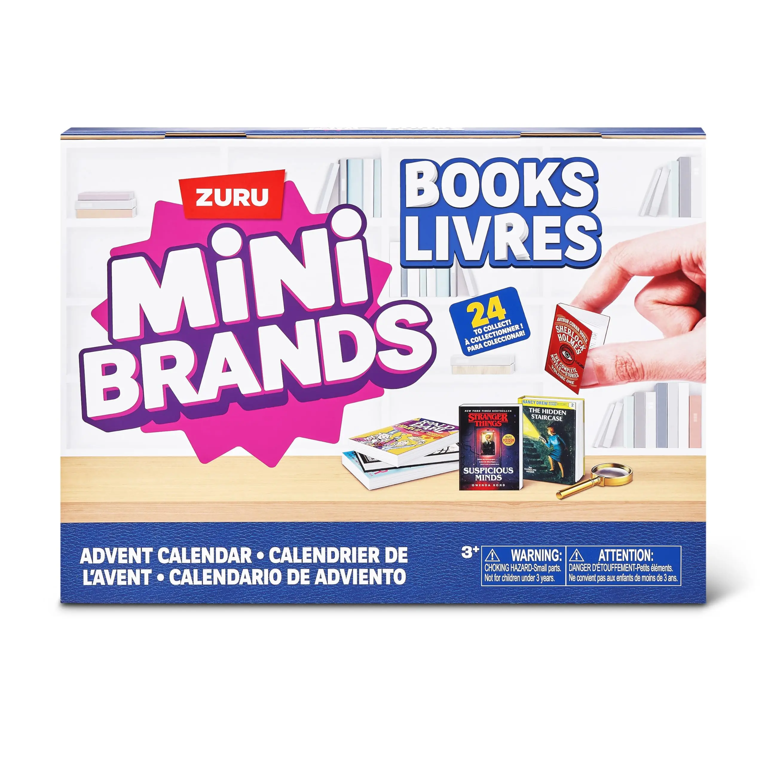 Mini Brands Books Advent Calendar by ZURU, Collectible Seasonal Toys for Girls, Boys, and Collectors Novel Coloring, Mini Brands Book Set, Collectibles