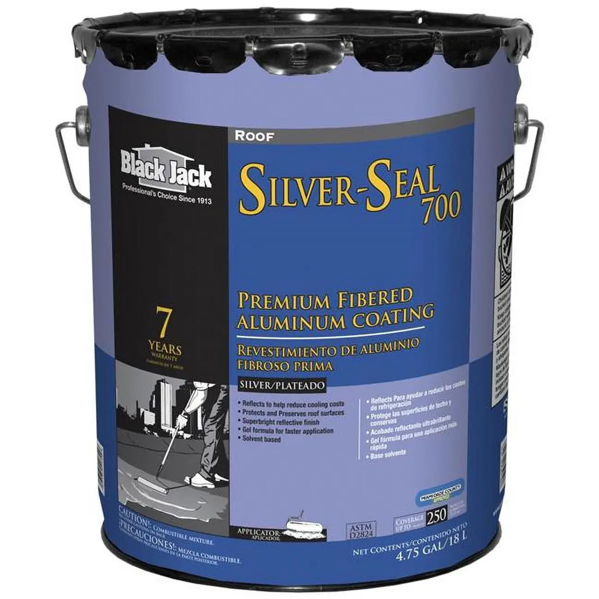 Black Jack 5 gal Silver-Seal 700 High-Gloss Aluminum Fiber Sealing Coat - Houseware Hardware, Tools & Hardware Adhesives, Tapes & Sealers