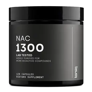 N-Acetyl L-Cysteine (NAC) 1300mg, High Purity Vegetarian Capsules, Antioxidant & Liver Health Support, Lab Tested, 120 Capsules, 2-Month Supply